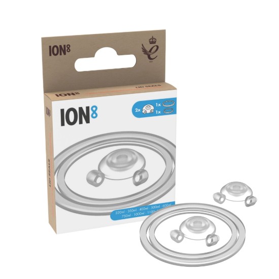 Afsluitaccessoireset voor flessen, 8-delig, siliconen, transparant - Ion8