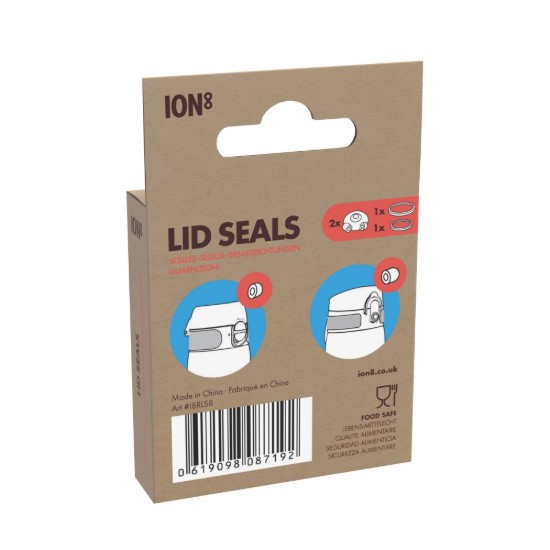 Afsluitaccessoireset voor flessen, 8-delig, siliconen, transparant - Ion8