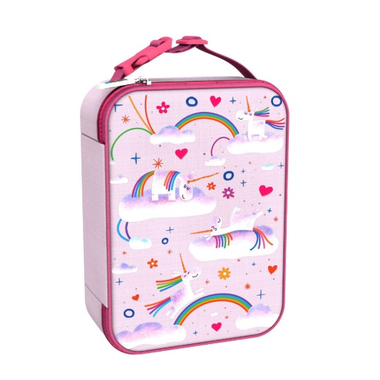 Borsa portapranzo termoisolante, 26,5 × 19,5 cm, Unicorn Rainbows - Ion8