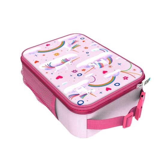 Borsa portapranzo termoisolante, 26,5 × 19,5 cm, Unicorn Rainbows - Ion8
