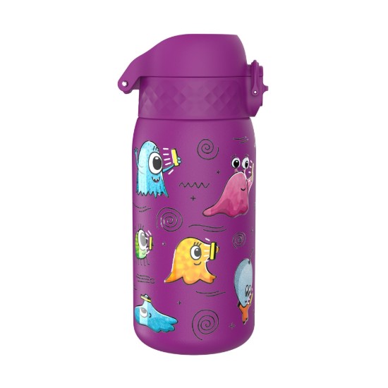 Bouteille d'eau pour enfants, en acier inoxydable, 400 ml Aliens - Ion8
