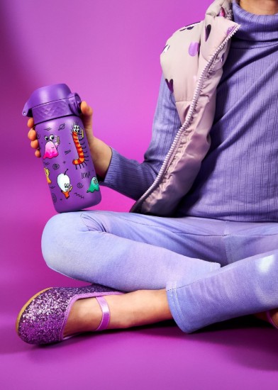 Bouteille d'eau pour enfants, en acier inoxydable, 400 ml Aliens - Ion8