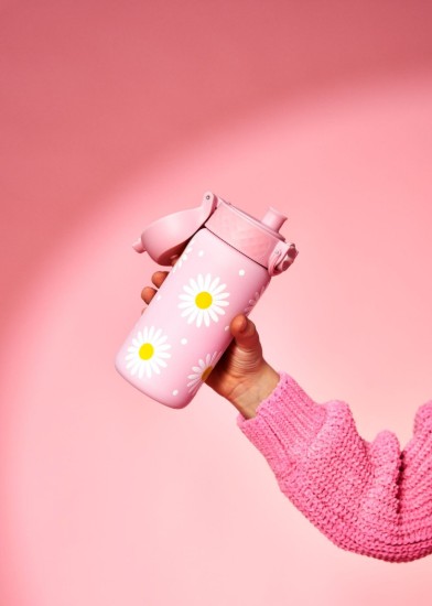 Waterfles voor kinderen, roestvrij staal, 400 ml, Daisies - Ion8