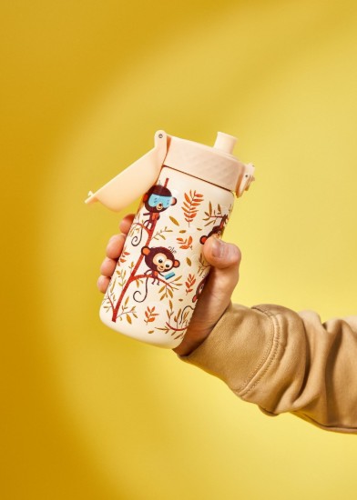 Bouteille d'eau pour enfants, en acier inoxydable, 400 ml, Monkeys - Ion8
