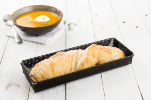 Geperforeerde bakplaat voor het bakken van baguettes, glasvezel, 30×8×3 cm - NoStik