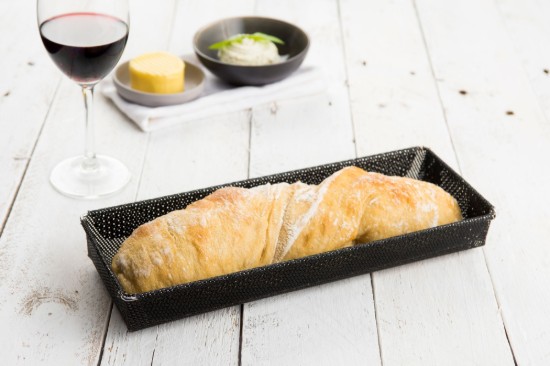 Perforert brett for baking av baguetter, glassfiber, 30 × 8 × 3 cm - NoStik