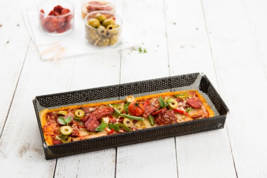 Perforert brett for baking av baguetter, glassfiber, 30 × 8 × 3 cm - NoStik