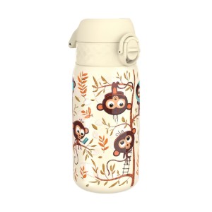 Waterfles voor kinderen, roestvrij staal, 400 ml, Monkeys - Ion8