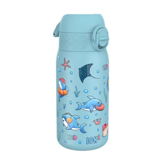 Water bottle for children, stainless steel, 400 ml, Sharks - Ion8