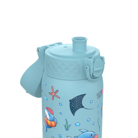 Water bottle for children, stainless steel, 400 ml, Sharks - Ion8