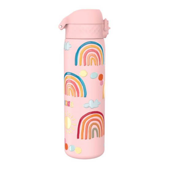 "Slim" láhev na vodu, nerezová ocel, 600 ml, Rainbows - Ion8