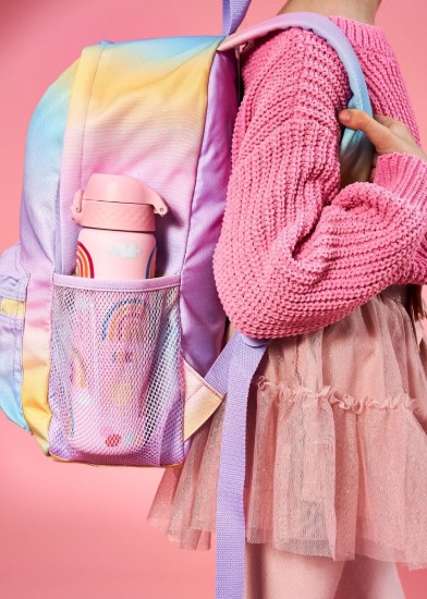 "Slim" láhev na vodu, nerezová ocel, 600 ml, Rainbows - Ion8