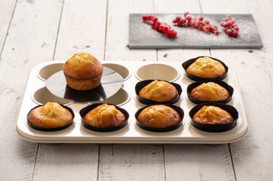 Set 12 teglie riutilizzabili per muffin, vetroresina, 5×5 cm - NoStik