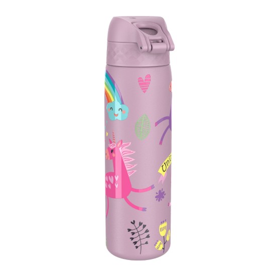 Μπουκάλι νερού "Slim", από ανοξείδωτο ατσάλι, 600 ml, Unicorns - Ion8