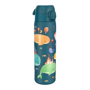Waterfles "Slim", roestvrij staal, 600 ml, Whales - Ion8