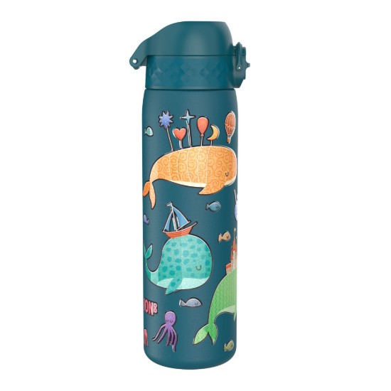"Slim" μπουκάλι νερού, από ανοξείδωτο ατσάλι, 600 ml, Whales - Ion8