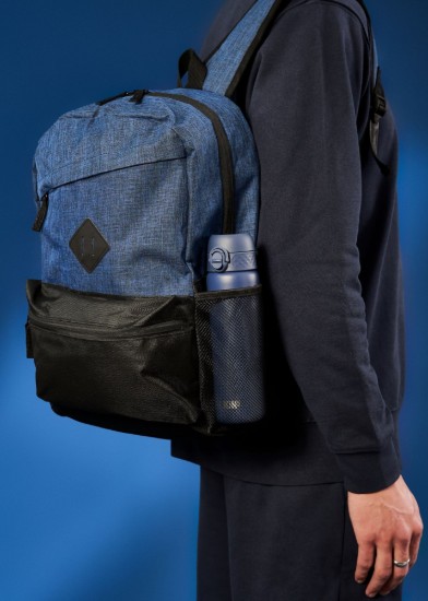 Waterfles "Slim", roestvrij staal, 500 ml, Ash Navy - Ion8