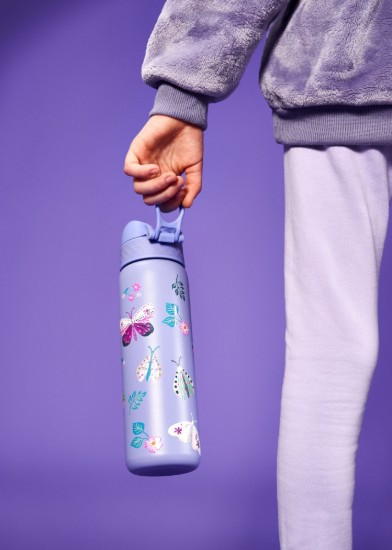 Borraccia "Slim", acciaio inox, 500 ml, Butterflies - Ion8