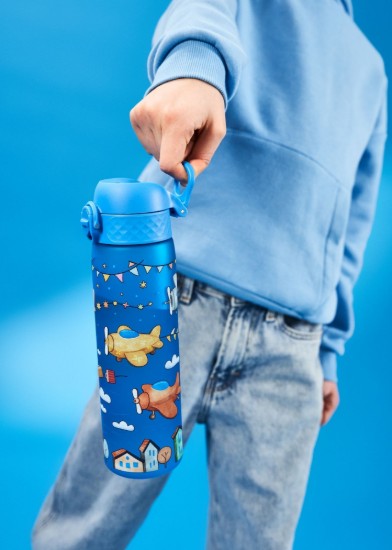 "Slim" láhev na vodu pro děti, recyclon™, 500 ml, Airplanes - Ion8
