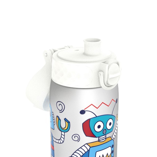 Waterfles "Slim" voor kinderen, recyclon™, 500 ml, Robots - Ion8