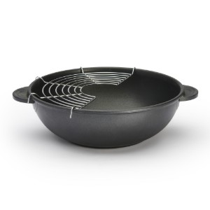 Wok grill, 32 cm, stainless steel - de Buyer