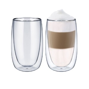 Set di 2 bicchieri a doppia parete per latte macchiato, 400 ml - Westmark