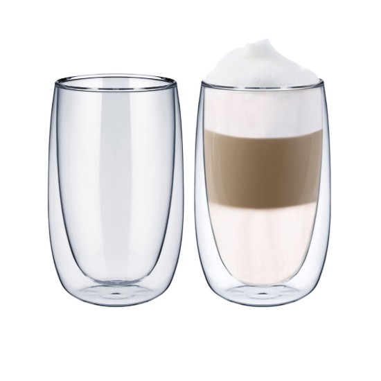 Set di 2 bicchieri a doppia parete per latte macchiato, 400 ml - Westmark