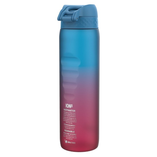 Veepudel "Times To Drink", recyclon™, 1L, Blue&Pink - Ion8