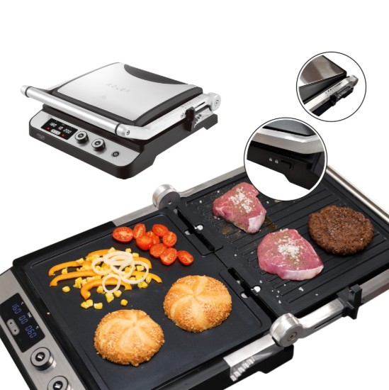 LED 2 in 1 elektrische grill, 3000W - Adler