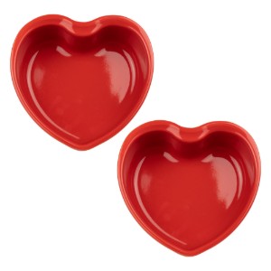 Set di 2 pirofile in ramekin a forma di cuore, ceramica, 13,5 cm/0,85 L, "Appolia" - Peugeot