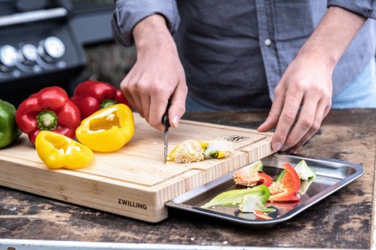 Tocator bambus, cu tava de colectare, 39 x 30 cm, "BBQ+" - Zwilling
