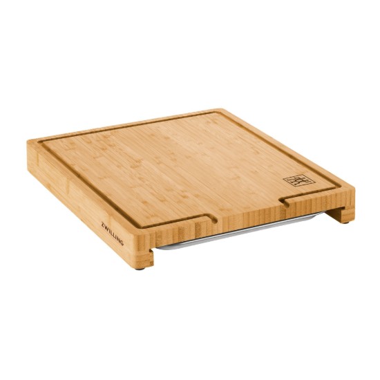 Tocator bambus, cu tava de colectare, 39 x 30 cm, "BBQ+" - Zwilling