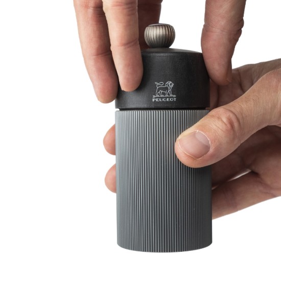 Moedor de sal, 12 cm, "Line", Carbon - Peugeot