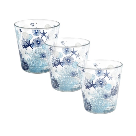 Set de 3 verres à eau en verre 270 ml "Coral" - Decover