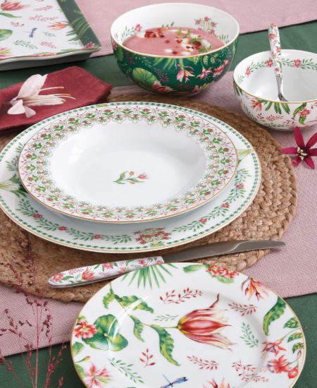 Kom, porselein, 23 cm, "Botanique Chic" - Easy Life