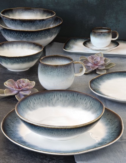 Soup bowl, porcelain, 19 cm, blue, "Nuances" - Easy Life
