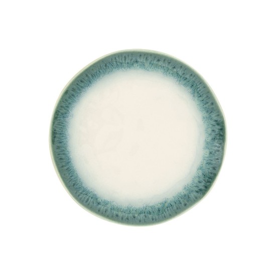 Dinner plate, porcelain, 21 cm, green, "Nuances" - Easy Life