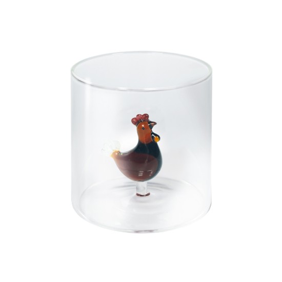 Trinkglas mit Innendekoration, Borosilikatglas, 250 ml, Hahn – WD Lifestyle