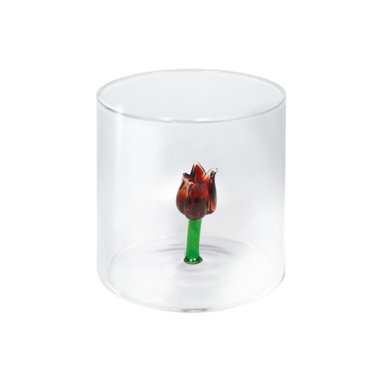 Copo com decoração de interior, vidro borossilicato, 250 ml, tulipa - WD Lifestyle