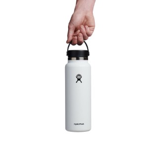 Bottiglia termoisolante, acciaio inossidabile, 1,18 L, "Wide Mouth", White - Hydro Flask