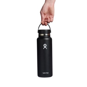 Thermisch isolerende fles, roestvrij staal, 1,18 l, "Wide Mouth", Black - Hydro Flask