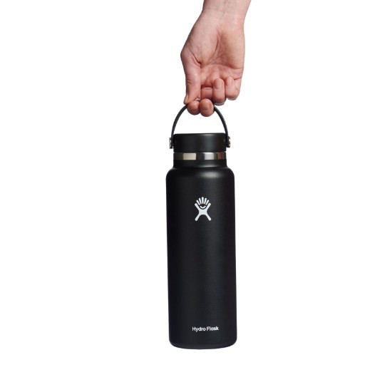 Soojusisolatsioonipudel, roostevaba teras, 1,18L, "Wide Mouth", Black - Hydro Flask
