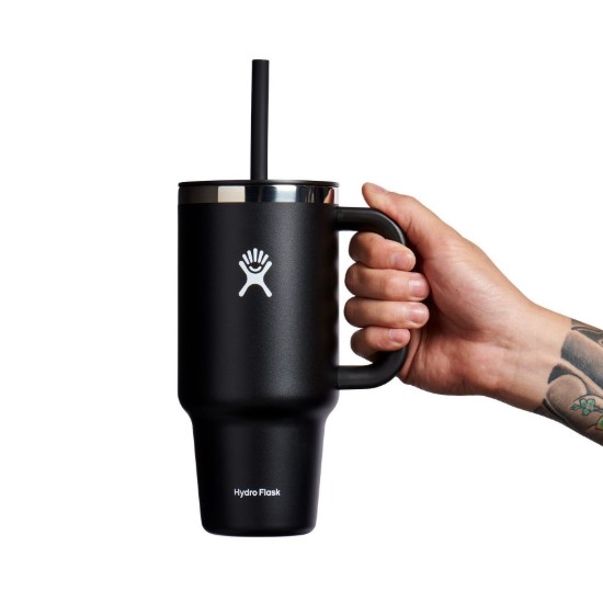 Soojusisolatsiooniga trummel, roostevaba teras, 950 ml, "All Around Travel", Black - hüdrokolb