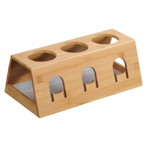 Stendibottiglie con vassoio, bambù, 32 x 12 x 17,5 cm - Kesper