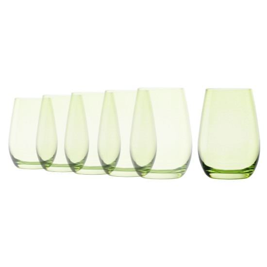 Set di 6 bicchieri da acqua in vetro, 465 ml, "Elements", verde - Stolzle