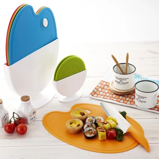 Set paletvormige snijplanken, kunststof, 5 stuks - Candl