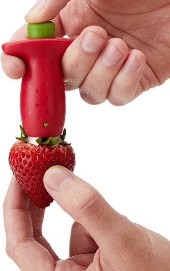 Strawberry stem remover, stainless steel, "StemGem" - Chef'n
