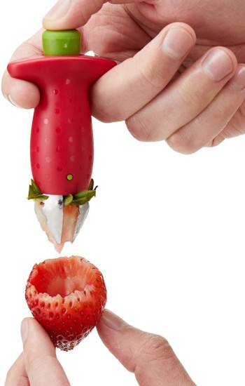 Strawberry stem remover, stainless steel, "StemGem" - Chef'n