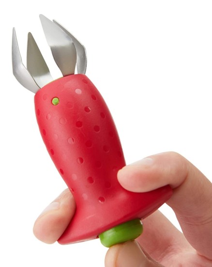 Strawberry stem remover, stainless steel, "StemGem" - Chef'n
