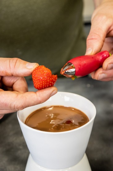 Strawberry stem remover, stainless steel, "StemGem" - Chef'n